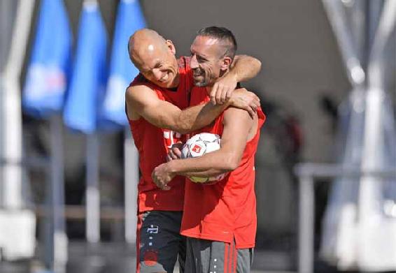 Arjen Robben Franck Ribéry training FC Bayern 2018